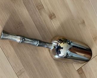Silver Faux Bamboo Ice Scoop. Photo 2 of 2.