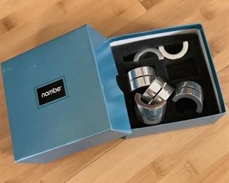 Set of 8 Nambe Crescent Place Card holders. Photo 1 of 2.