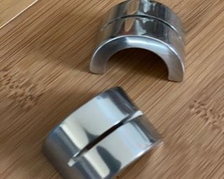 Set of 8 Nambe Crescent Place Card holders. Photo 2 of 2.