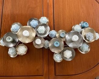 Lily Pad Multi-Tiered Wall Sculpture/Centerpiece. Measures 36" L x 18" D. Photo 1 of 4.