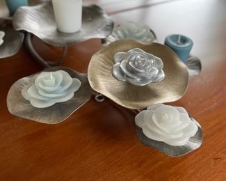 Lily Pad Multi-Tiered Wall Sculpture/Centerpiece. Measures 36" L x 18" D. Photo 2 of 4.