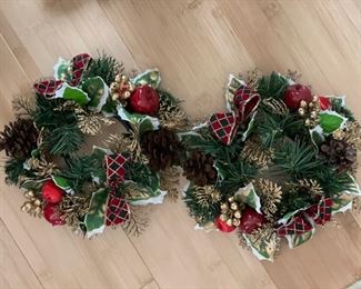 Candle Wreaths - 2 available.