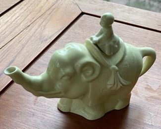 Porcelain Elephant Tea Pot.