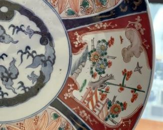 Antique Imari Plate. Measures 14" D. Photo 4 of 7.