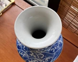 Chinese Chinoiserie Vase. Measures 15"H x 6" W. Photo 4 of 5.