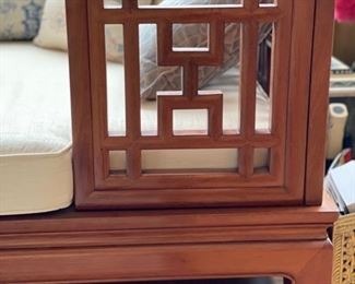 Vintage Chinese Rosewood Opium (Luo Han Bed) Daybed With Kang Table. Measures 80"W x 38" D. Photo 5 of 7.