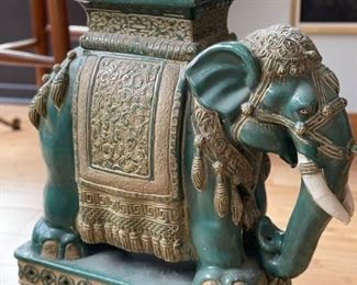 Vintage Ornate Chinese Elephant Garden Stools - 2 Available. Each measures 21" H x 9" W x 21" H. Photo 2 of 6.