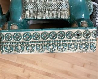 Vintage Ornate Chinese Elephant Garden Stools - 2 Available. Each measures 21" H x 9" W x 21" H. Photo 5 of 6.