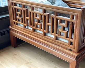 Vintage Chinese Rosewood Opium (Luo Han Bed) Daybed With Kang Table. Measures 80"W x 38" D. Photo 2 of 7.