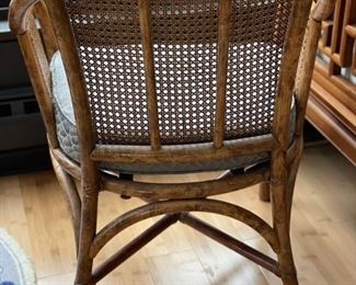 Vintage Chinese Bamboo, Rattan & Cane Side Chair. Measures 25" x 24" x 31"H. Photo 2 of 5.
