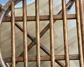 Vintage Chinese Bamboo, Rattan & Cane Side Chair. Measures 25" x 24" x 31"H. Photo 3 of 5.