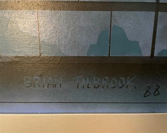 Original Brian Tilbrook Panel. Measures 56" H x 36" W x 4" D. Photo 1 of 2.