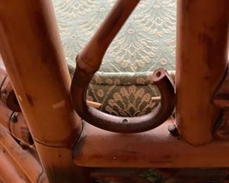 Vintage Brighton-Style Bamboo Chair with Cane Seat. Measures 22" W x 34.5" H; Seat Height: 18". Photo 4 of 5.