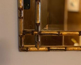 Faux Bamboo Wood Mirror. Measures 48" x 36". Photo 1 of 2.