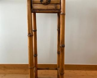 Vintage Bamboo Side Table. Measures 12" W x 12" D x 37" H. Photo 1 of 4.