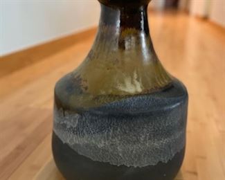 Glazed Earthenware Vase. Measures 10" D x 12" H. Photo 2 of 2.