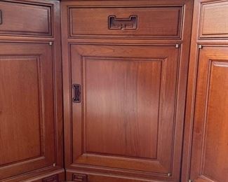 Vintage Custom-Made Teak Corner Cabinet. Measures 20"W x 37" D x 33" H. Photo 1 of 4.