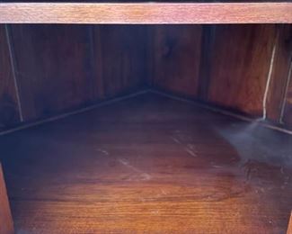 Vintage Custom-Made Teak Corner Cabinet. Measures 20"W x 37" D x 33" H. Photo 2 of 4.