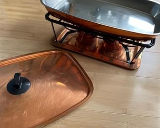 Japanese Copper Tamagoyaki Omelette Pan With Lid and Warming Tray. Photo 3 of 4.