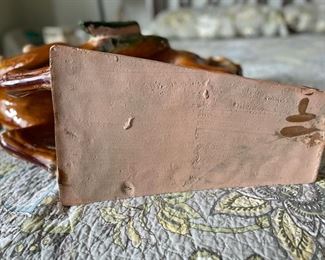 Chinese Sancai Glazed Tera Cotta Chinese Horse. Measures 21" W x 16" H. Photo 4 of 4.