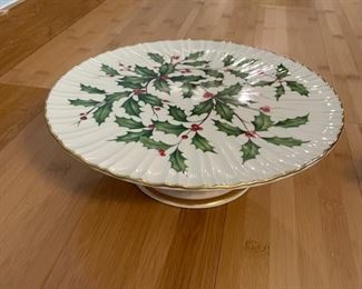 Vintage Lenox Holly Cake Stand. Photo 1 of 2.