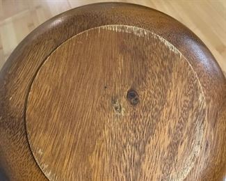 Vintage Teak Salad Bowl with Serving Utensils. Photo 2 of 2.