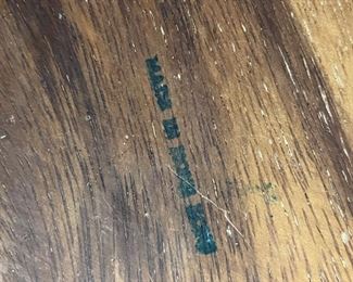 Vintage Teak Kidney-Shaped Serving Bowls and Tray. Stamped "Made In Hong Kong." Photo 2 of 2.