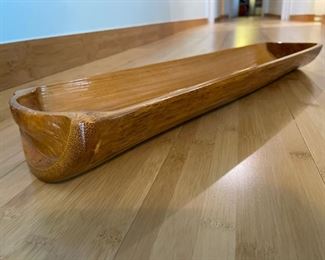 Vintage Bamboo Rectangle Serving Bowl. Photo 2 of 2.