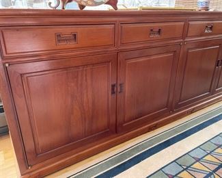 Vintage Custom-Made Teak Grand Buffet. Measures 90" x 19" D x 33" H. Photo 1 of 2.
