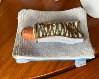 Mexican Glazed Pottery 9-Piece Nativity Scene. Photo 2 of 7.