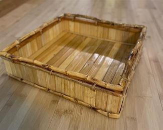 Vintage Bamboo Serving Tray. Photo 1 of 2.