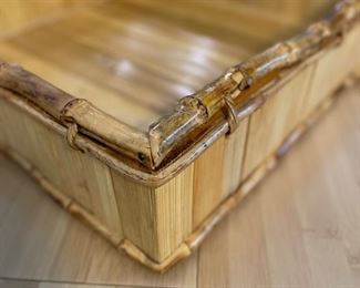 Vintage Bamboo Serving Tray. Photo 2 of 2.