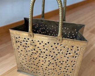 Brass "Purse" Magazine Holder. Photo 1 of 2.