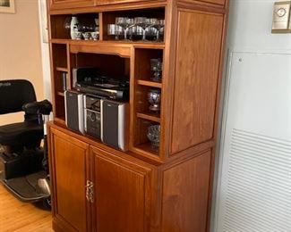 Vintage Custom Teak Bar Cabinet. Measures 40" W x 20" D x 76" H. Photo 1 of 3.