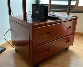 Vintage Custom Teak TV Stand. Measures 25" W x 18" D. Photo 2 of 2.