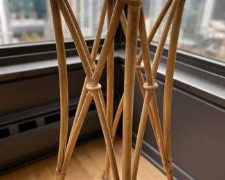 Vintage Bistro Table with Faux Bamboo Pedestal Base. Photo 2 of 3.