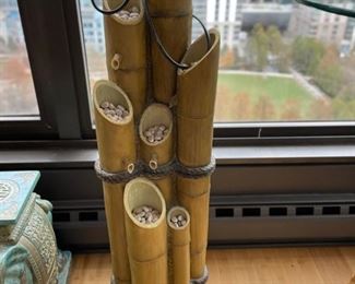 Vintage Faux Bamboo Tiered Cascading Water Feature.
