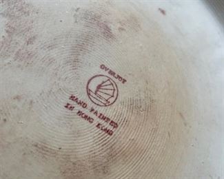 Vintage Hand-Painted OverJoy Porcelain Umbrella Stand. Photo 4 of 4.