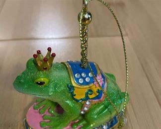 Danbury Mint Carousel Collection Christmas Ornament: Frog Prince.