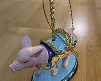 Danbury Mint Carousel Collection Christmas Ornament: Pig.