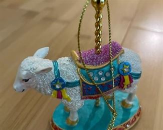 Danbury Mint Carousel Collection Christmas Ornament: Lamb.