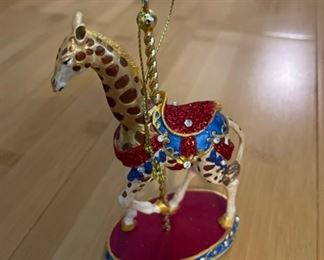 Danbury Mint Carousel Collection Christmas Ornament: Giraffe.
