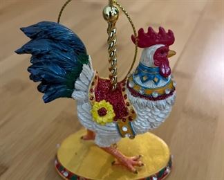 Danbury Mint Carousel Collection Christmas Ornament: Rooster.