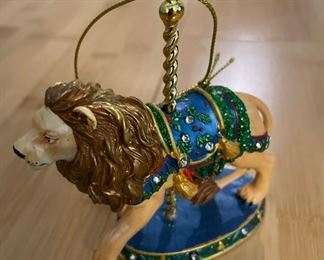 Danbury Mint Carousel Collection Christmas Ornament: Lion.