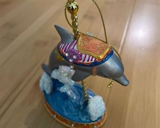 Danbury Mint Carousel Collection Christmas Ornament: Dolphin.