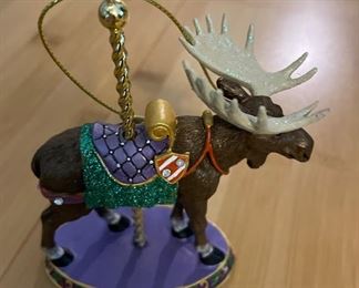 Danbury Mint Carousel Collection Christmas Ornament: Moose.
