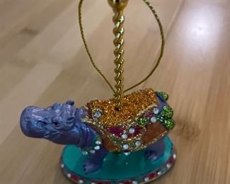 Danbury Mint Carousel Collection Christmas Ornament: Hippo.