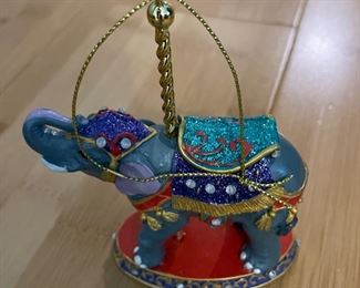Danbury Mint Carousel Collection Christmas Ornament: Elephant.
