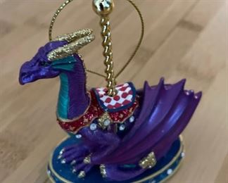 Danbury Mint Carousel Collection Christmas Ornament: Dragon.