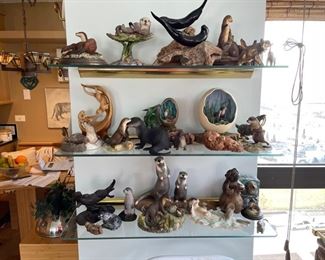 Collection of Otter Figurines.